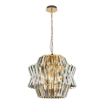 Milagro Crown arany kristály függesztett lámpa (MIL-ML0401) E14 12 izzós IP20