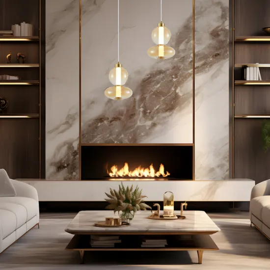 Milagro Daphne arany-borostyán LED függesztett lámpa (MIL-ML0345) LED 1 izzós IP20