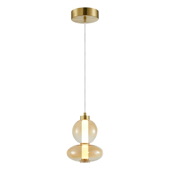 Milagro Daphne arany-borostyán LED függesztett lámpa (MIL-ML0345) LED 1 izzós IP20