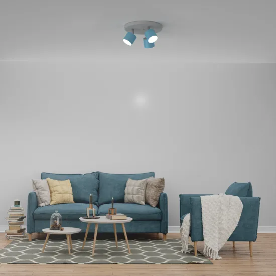 Milagro Dixie kék-fehér mennyezeti spotlámpa (MIL-MLP7607) GX53 3 izzós IP20