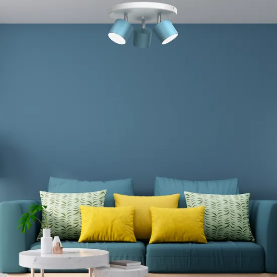 Milagro Dixie kék-fehér mennyezeti spotlámpa (MIL-MLP7607) GX53 3 izzós IP20