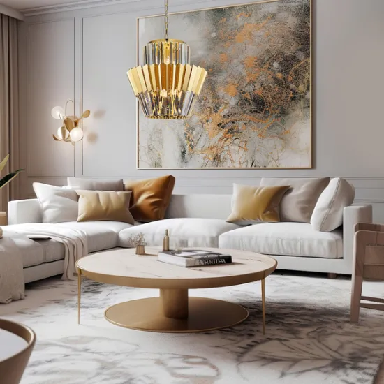 Milagro Donna arany kristály függesztett lámpa (MIL-ML0413) E14 9 izzós IP20