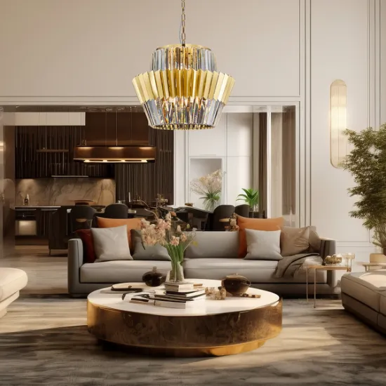 Milagro Donna arany kristály függesztett lámpa (MIL-ML0415) E14 12 izzós IP20