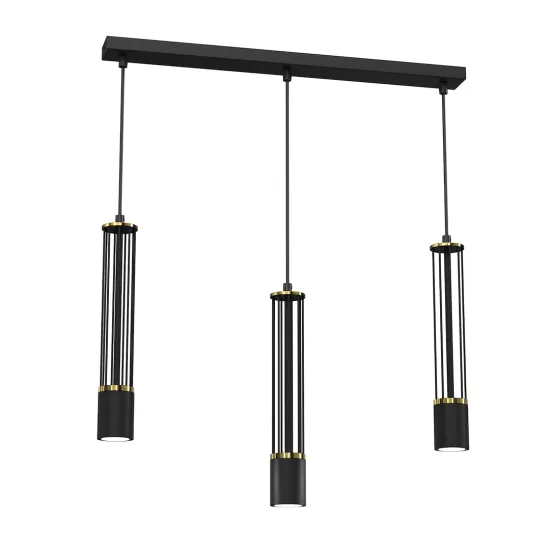 Milagro Estilo fekete függesztett spotlámpa (MIL-MLP8410) GU10 3 izzós IP20