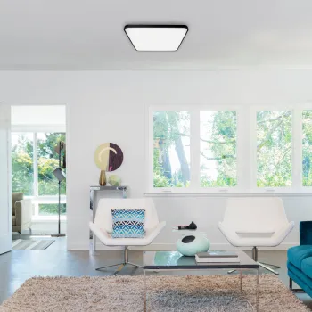 Milagro Fabio fehér-fekete LED mennyezeti lámpa (MIL-ML7935) LED 1 izzós IP20