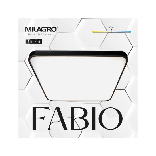 Milagro Fabio fehér-fekete LED mennyezeti lámpa (MIL-ML7935) LED 1 izzós IP20