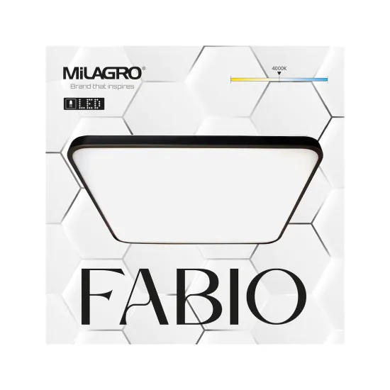 Milagro Fabio fehér-fekete LED mennyezeti lámpa (MIL-ML7937) LED 1 izzós IP20