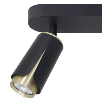 Milagro Flower fekete-arany mennyezeti spotlámpa (MIL-ML0265) GU10 2 izzós IP20