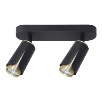 Milagro Flower fekete-arany mennyezeti spotlámpa (MIL-ML0265) GU10 2 izzós IP20