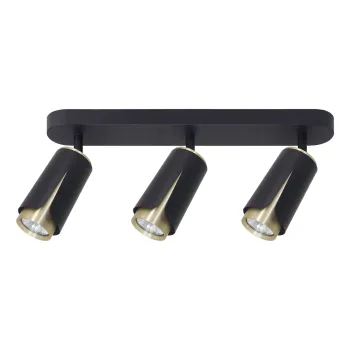 Milagro Flower fekete-arany mennyezeti spotlámpa (MIL-ML0266) GU10 3 izzós IP20