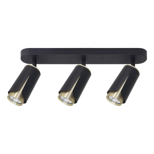 Milagro Flower fekete-arany mennyezeti spotlámpa (MIL-ML0266) GU10 3 izzós IP20