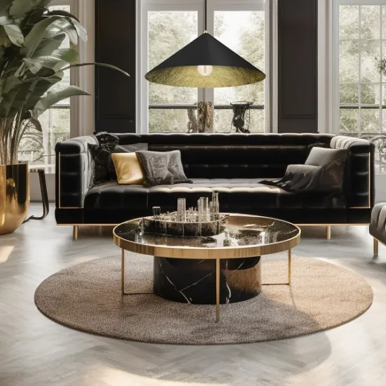 Milagro Fuji fekete-arany függesztett lámpa (MIL-MLP0645) E27 1 izzós IP20