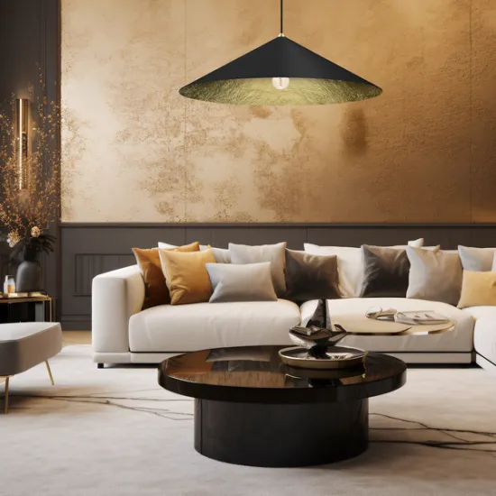 Milagro Fuji fekete-arany függesztett lámpa (MIL-MLP0647) E27 1 izzós IP20