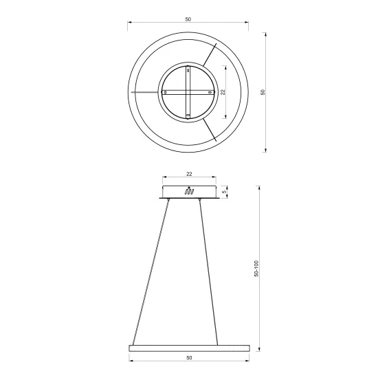Milagro Galaxia arany LED függesztett lámpa (MIL-ML8421) LED 1 izzós IP20