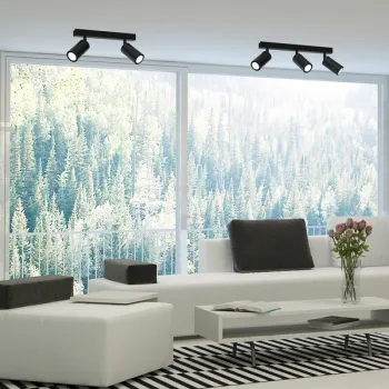 Milagro Hudson fekete mennyezeti spotlámpa (MIL-MLP8795) GU10 2 izzós IP20