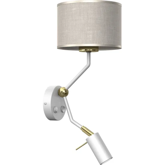 Milagro Lino fehér fali lámpa (MIL-MLP7494) E27+LED 2 izzós IP20