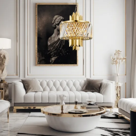 Milagro Margot arany kristály függesztett lámpa (MIL-ML0407) E14 6 izzós IP20