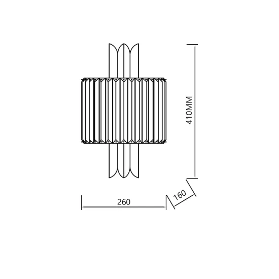 Milagro Margot króm kristály fali lámpa  (MIL-ML0412) E14 2 izzós IP20