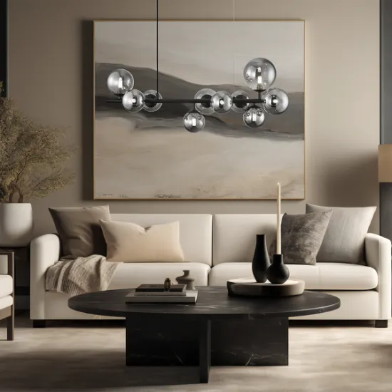 Milagro Mila fekete-füstszínű függesztett lámpa (MIL-ML0335) G9 10 izzós IP20