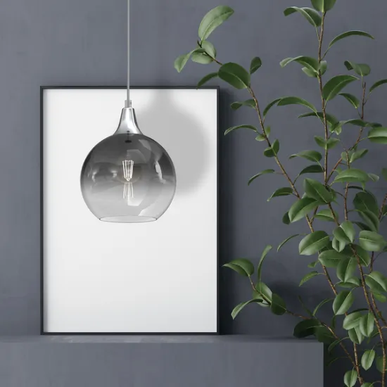 Milagro Monte króm-füstszínű függesztett lámpa (MIL-MLP8320) E27 1 izzós IP20