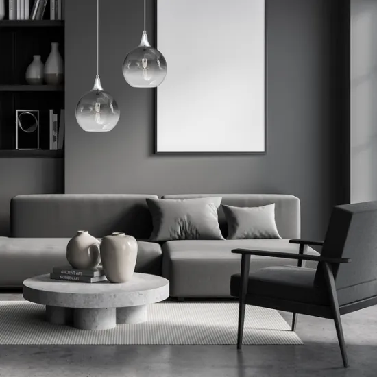 Milagro Monte króm-füstszínű függesztett lámpa (MIL-MLP8320) E27 1 izzós IP20