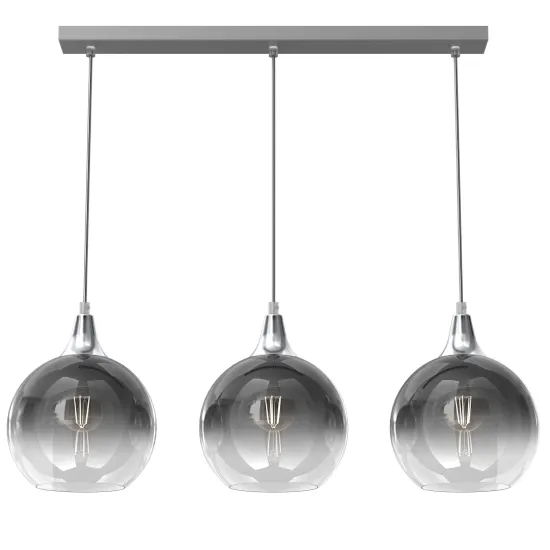 Milagro Monte króm-füstszínű függesztett lámpa (MIL-MLP8322) E27 3 izzós IP20