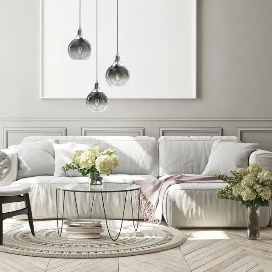 Milagro Monte króm-füstszínű függesztett lámpa (MIL-MLP8323) E27 3 izzós IP20