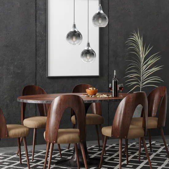 Milagro Monte króm-füstszínű függesztett lámpa (MIL-MLP8323) E27 3 izzós IP20