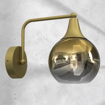 Milagro Monte arany-füstszínű fali lámpa (MIL-MLP8399) E27 1 izzós IP20