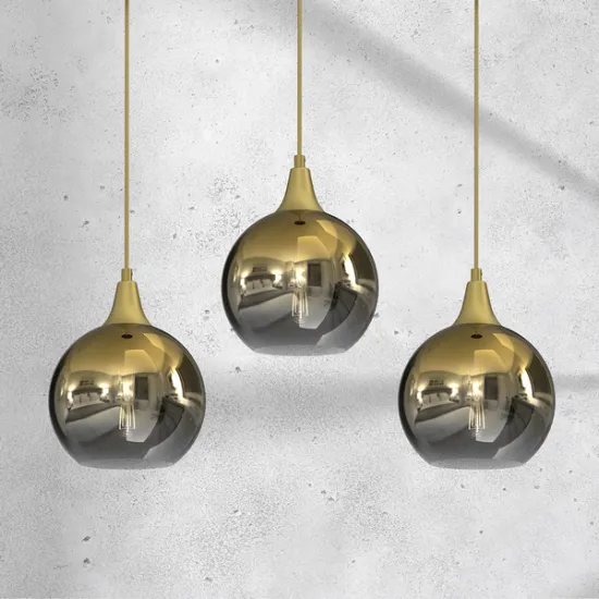 Milagro Monte arany-füstszínű függesztett lámpa (MIL-MLP8402) E27 3 izzós IP20