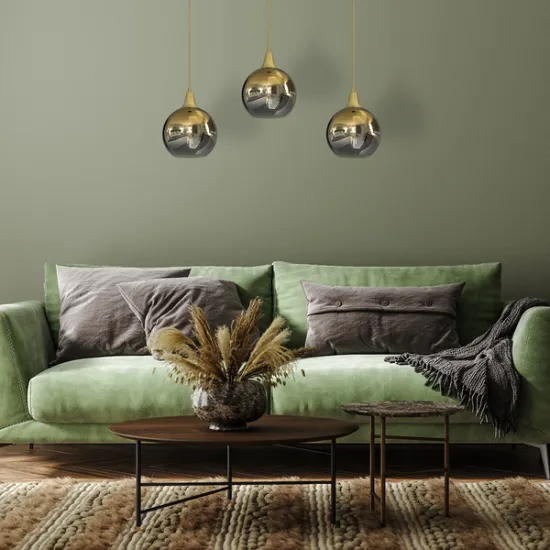 Milagro Monte arany-füstszínű függesztett lámpa (MIL-MLP8402) E27 3 izzós IP20