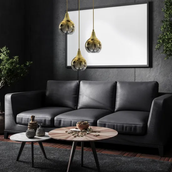 Milagro Monte arany-füstszínű függesztett lámpa (MIL-MLP8403) E27 3 izzós IP20