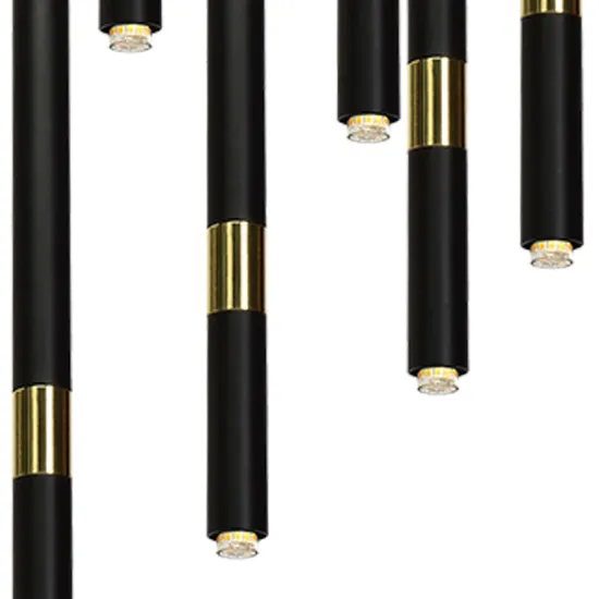 Milagro Monza arany-fekete függesztett spotlámpa (MIL-MLP6385) G9 7 izzós IP20