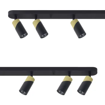 Milagro Neo fekete-arany mennyezeti spotlámpa (MIL-ML0283) GU10 6 izzós IP20