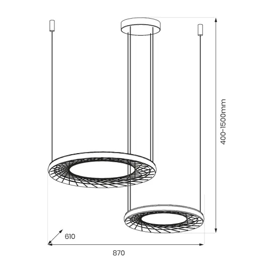 Milagro Nest fekete LED függesztett lámpa (MIL-ML0525) LED 1 izzós IP20