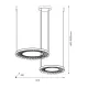 Milagro Nest fekete LED függesztett lámpa (MIL-ML0525) LED 1 izzós IP20