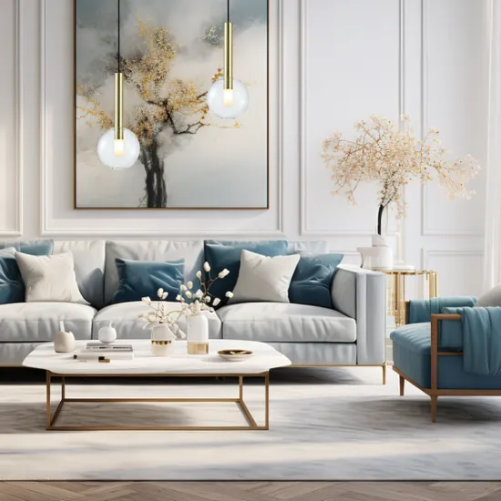 Milagro Niko arany-fehér függesztett lámpa (MIL-ML0330) G9 1 izzós IP20