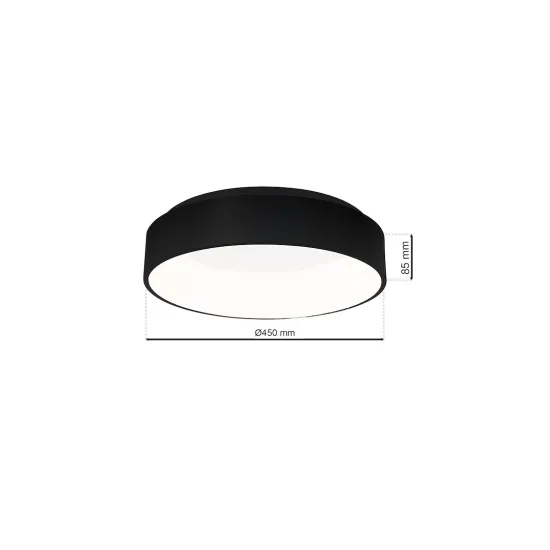 Milagro Ohio fekete LED mennyezeti lámpa (MIL-ML3832) LED 1 izzós IP20