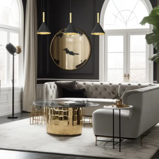 Milagro Peru fekete-arany függesztett lámpa (MIL-MLP0978) E27 3 izzós IP20