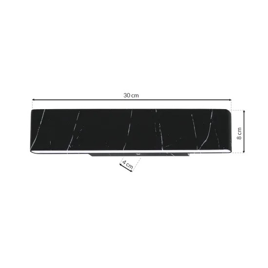 Milagro Pierce fekete LED fali lámpa  (MIL-ML6471) LED 1 izzós IP20