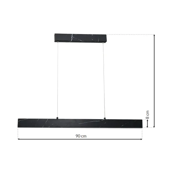 Milagro Pierce fekete LED függesztett lámpa (MIL-ML6473) LED 1 izzós IP20