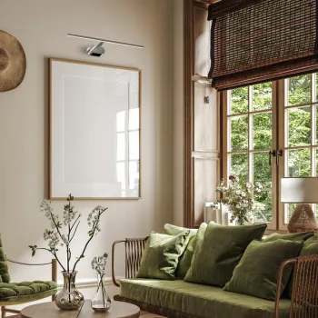 Milagro Prado króm-fehér LED képvilágító (MIL-ML1004) LED 1 izzós IP20