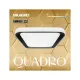 Milagro Quadro fehér-fekete távirányítós LED mennyezeti lámpa (MIL-ML7932) LED 1 izzós IP20