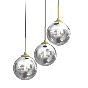 Milagro Reflex fekete-füstszínű függesztett lámpa (MIL-MLP8416) E14 3 izzós IP20