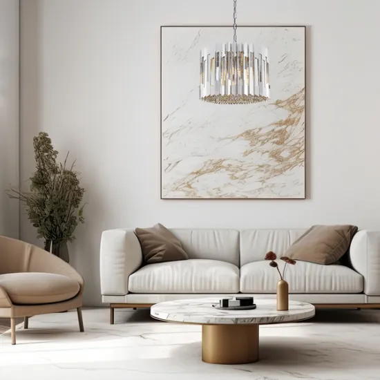 Milagro Ritz króm kristály függesztett lámpa (MIL-ML0394) E14 7 izzós IP20