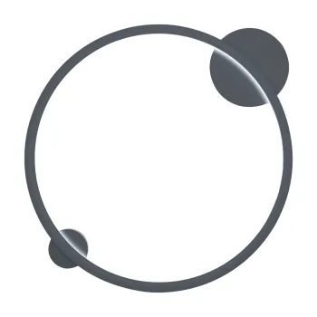 Milagro Saturno fekete vízvédett LED fali lámpa  (MIL-ML8858) LED 1 izzós IP44