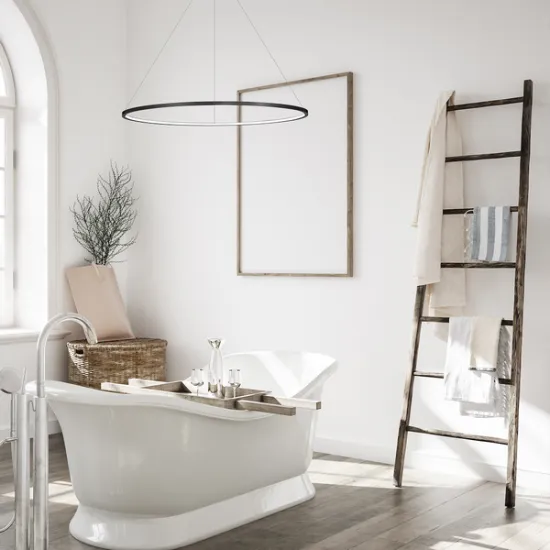 Milagro Saturno fekete vízvédett LED függesztett lámpa (MIL-ML8862) LED 1 izzós IP44