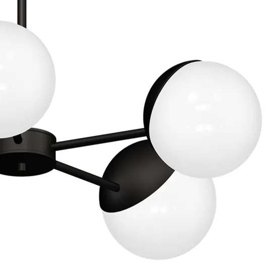 Milagro Sfera fekete-fehér függesztett lámpa (MIL-MLP8866) E14 5 izzós IP20