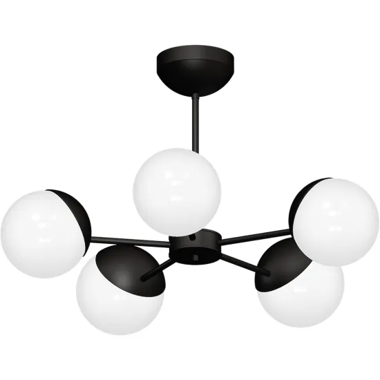 Milagro Sfera fekete-fehér függesztett lámpa (MIL-MLP8866) E14 5 izzós IP20