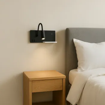Milagro Shelf fekete LED fali lámpa  (MIL-ML6344) LED 1 izzós IP20